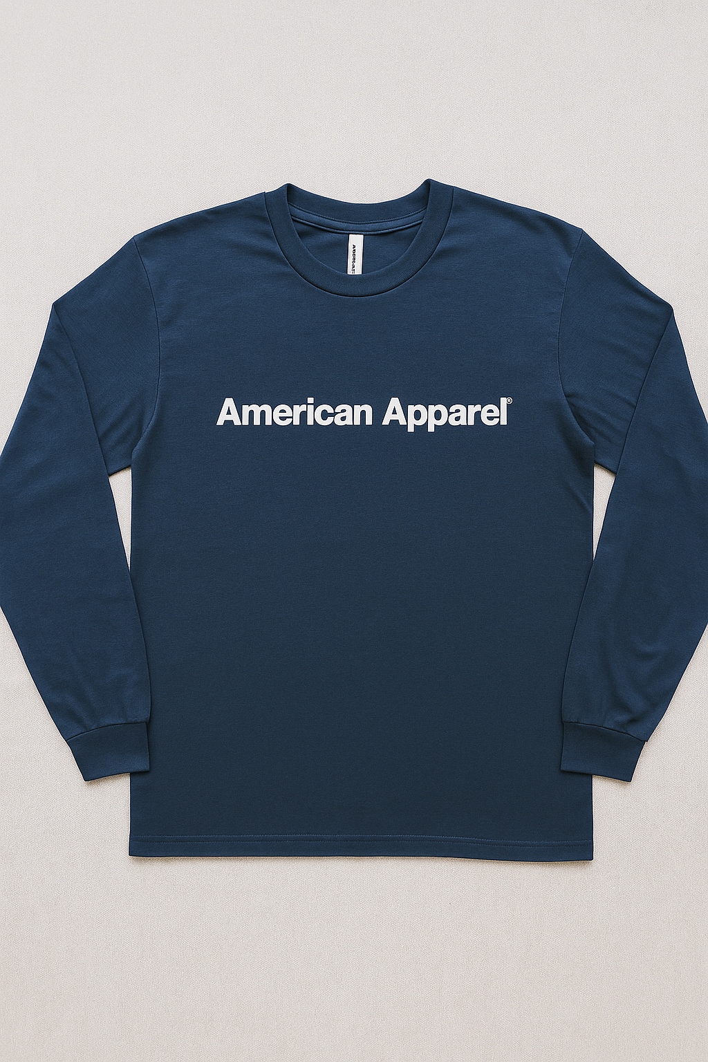 American Apparel Relaxed Fit Long Sleeve Fine Jersey Cotton T-Shirt