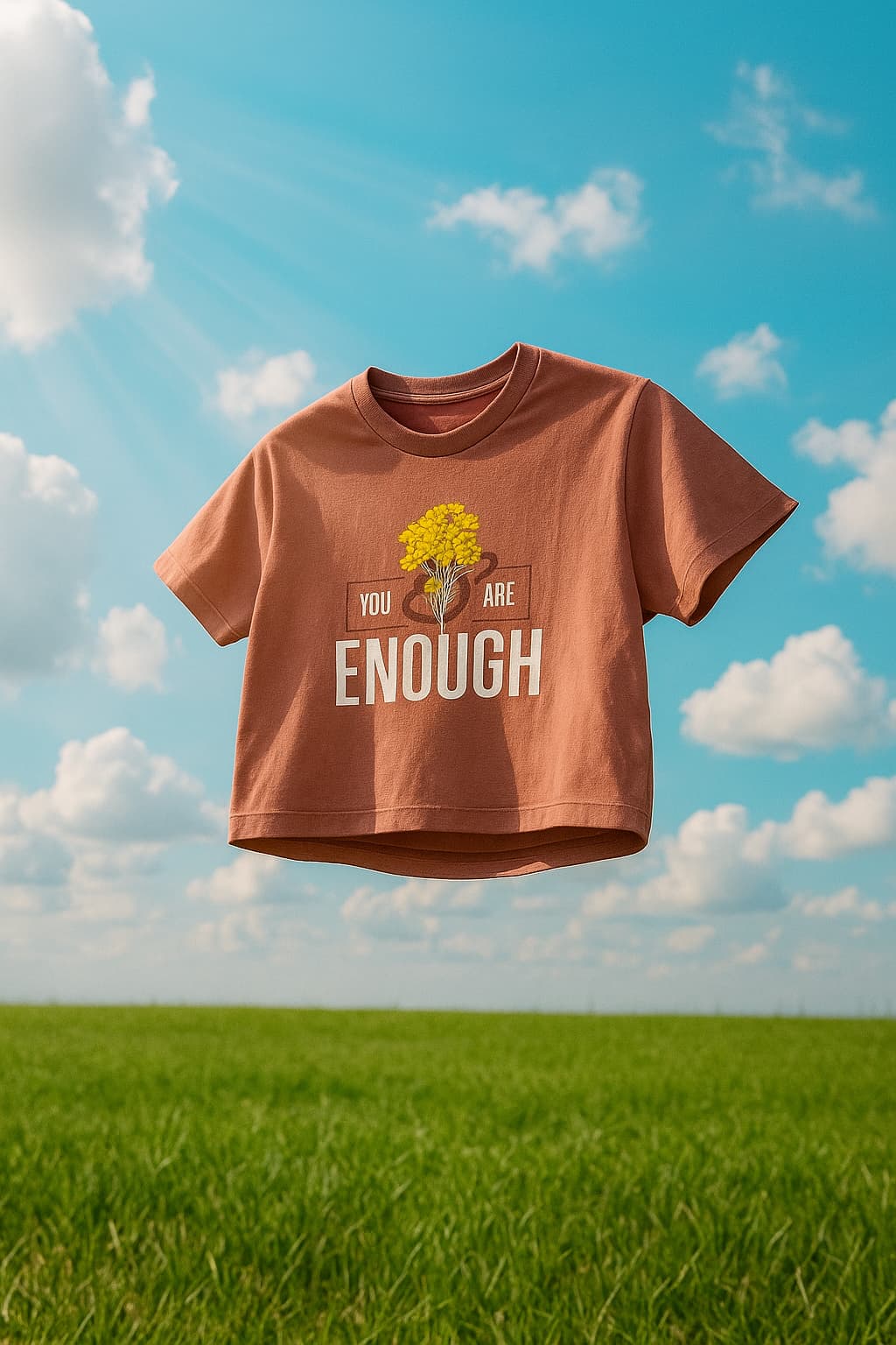 You are Enough Boxy Cropped Tshirts