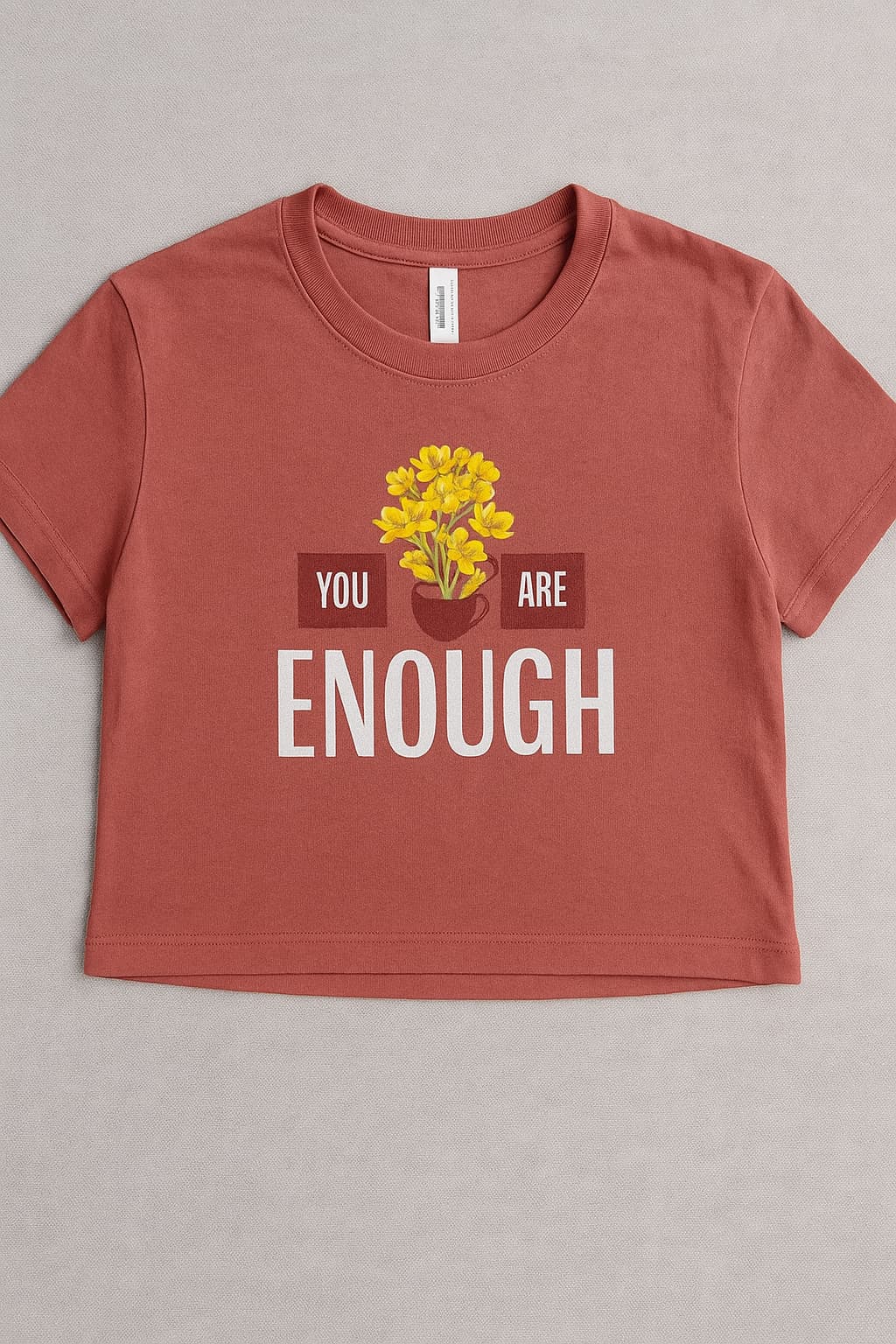 You are Enough Boxy Cropped Tshirts