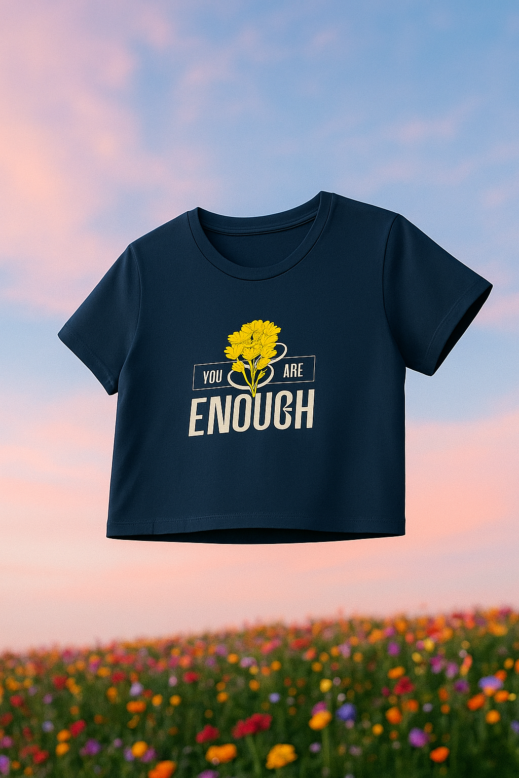 You are Enough Boxy Cropped Tshirts