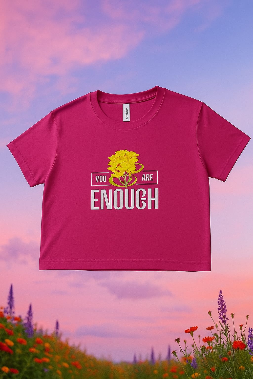 You are Enough Boxy Cropped Tshirts