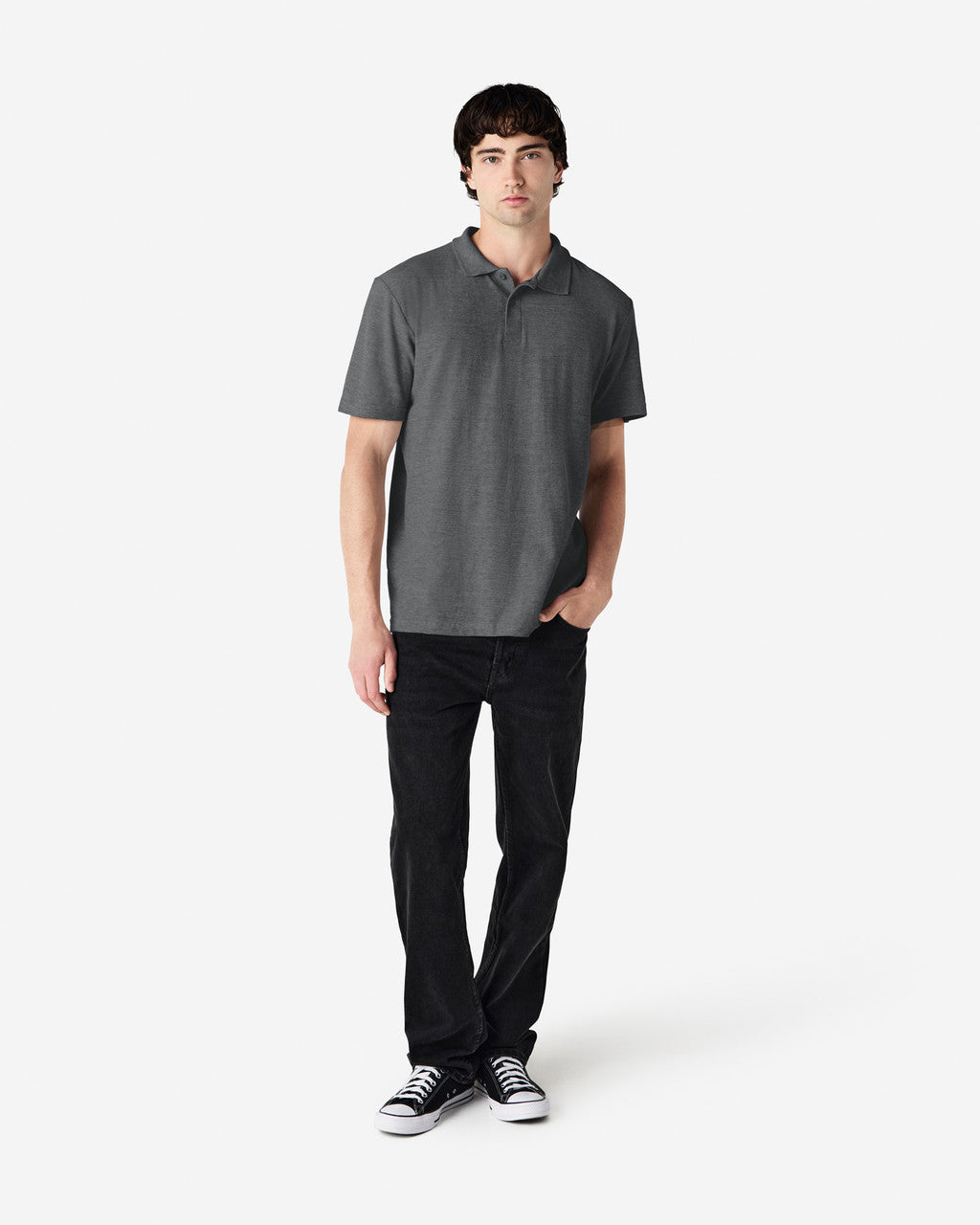 64800 ADULT SOFTSTYLE DOUBLE PIQUE POLO