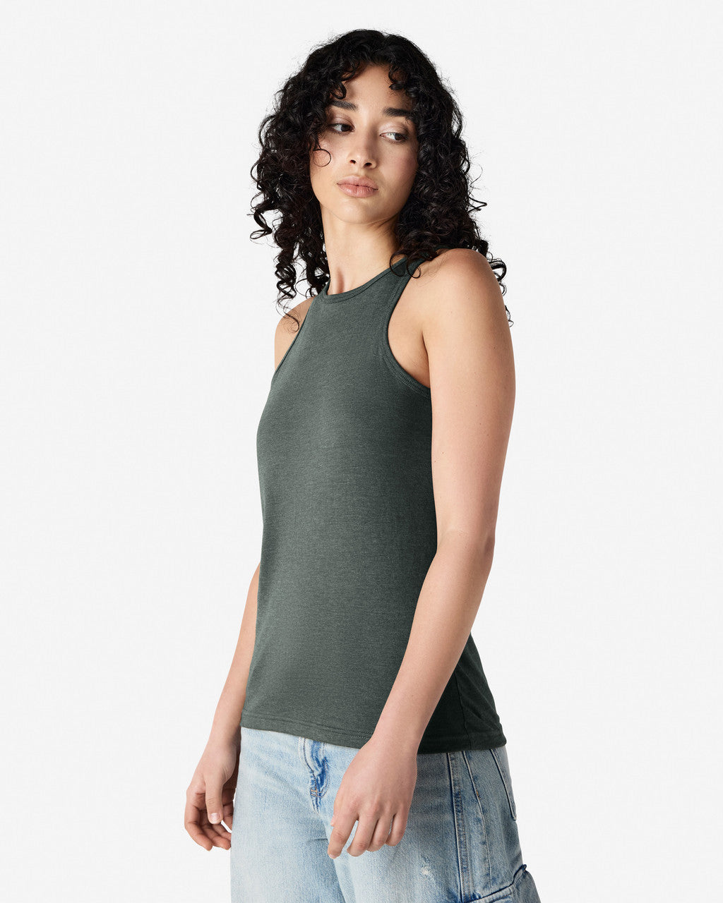 Women's Slim Fit Racerneck Tank Top