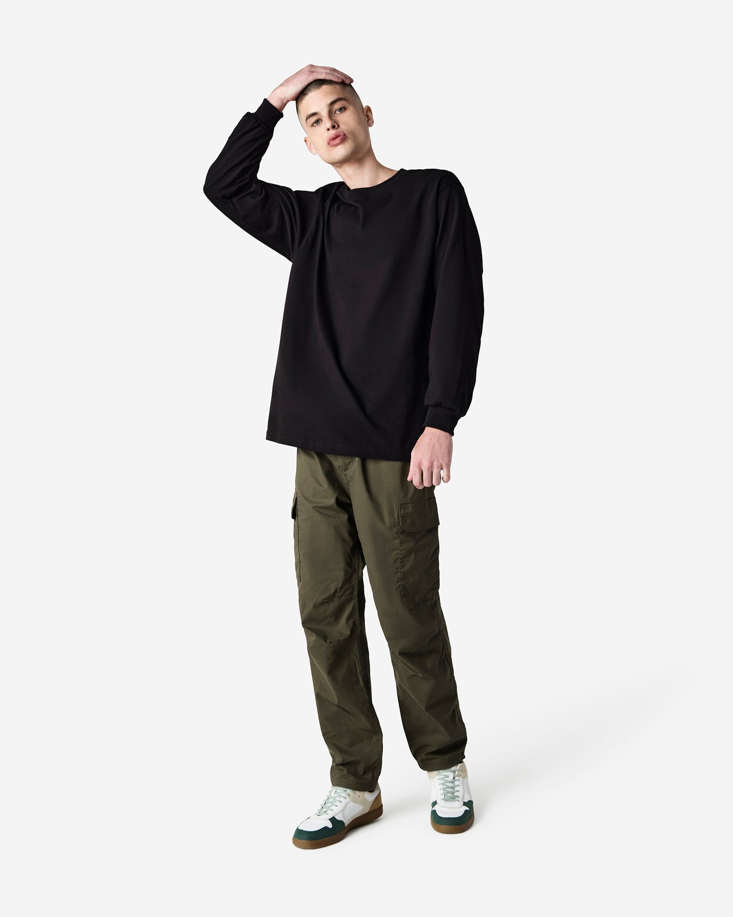 1304 Unisex Relaxed Fit Heavyweight Long Sleeve T-shirt