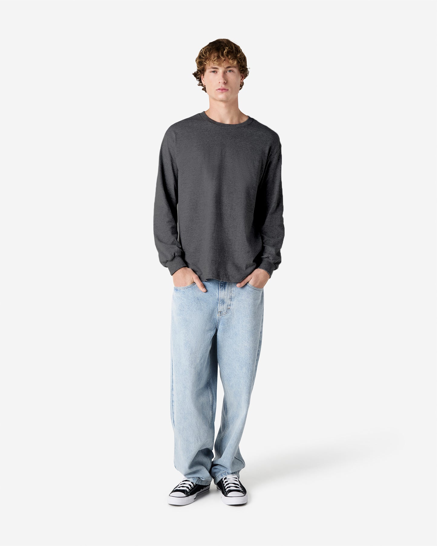 1304 Unisex Relaxed Fit Heavyweight Long Sleeve T-shirt