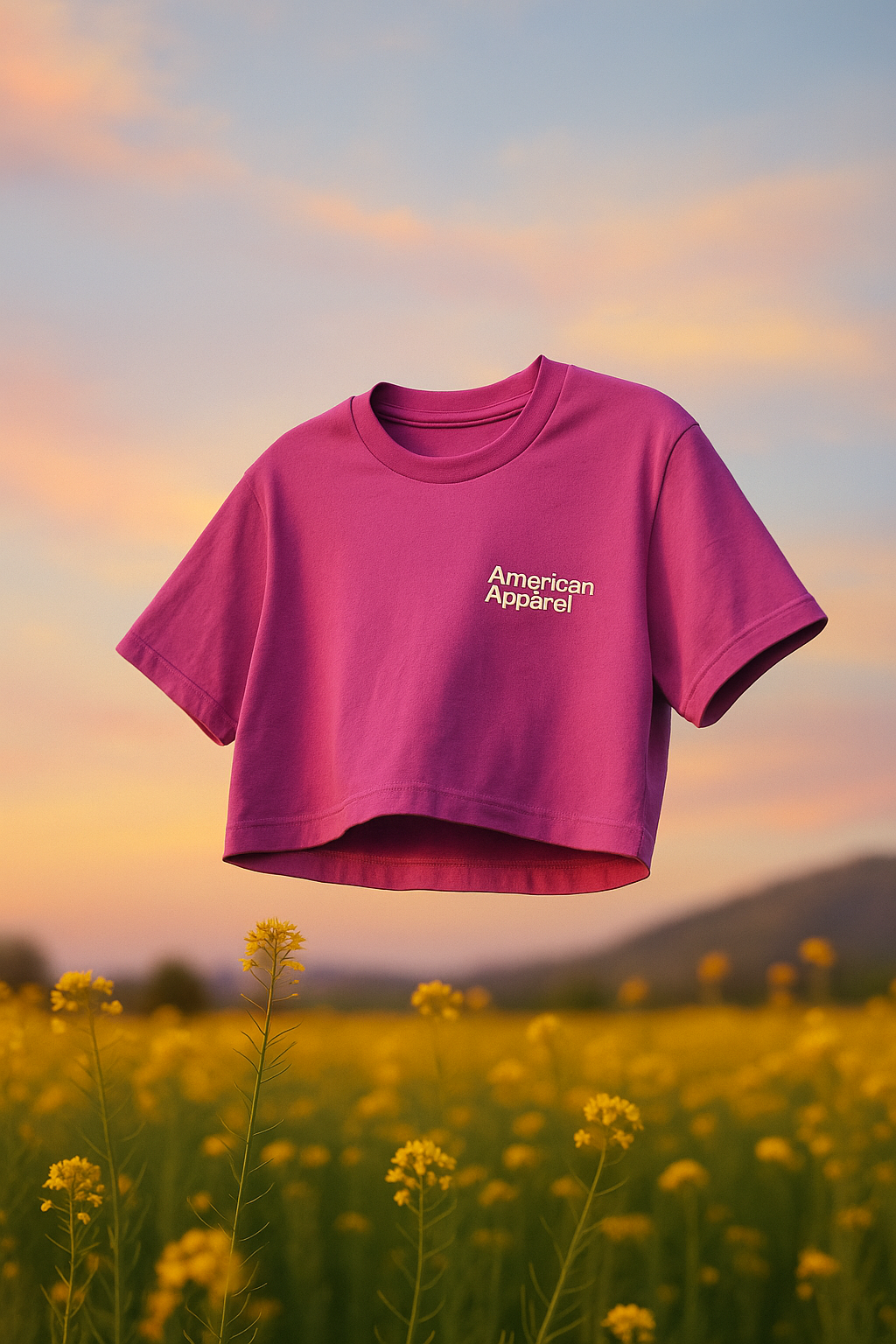 American Apparel Boxy fit cropped Tshirt