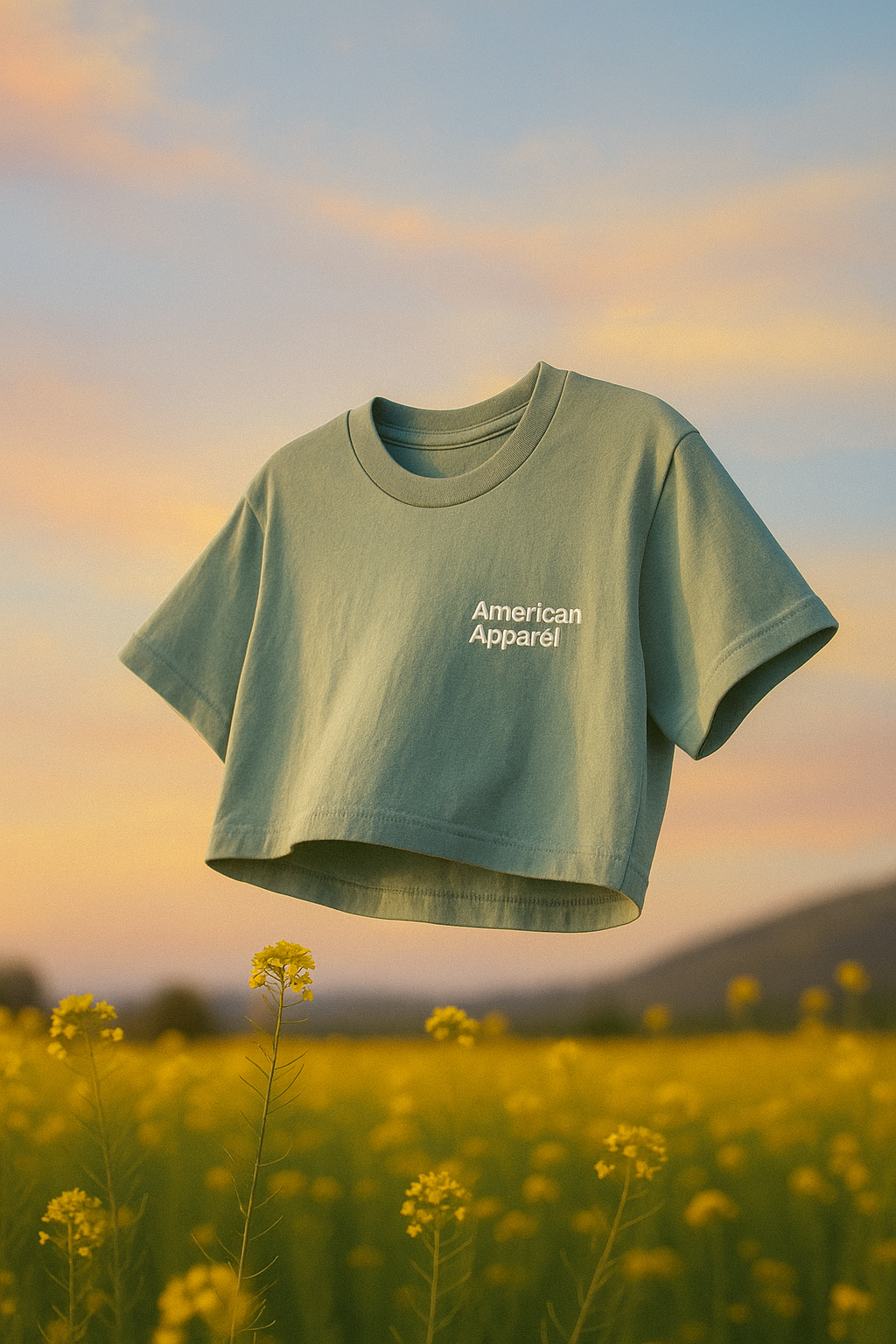 American Apparel Boxy fit cropped Tshirt