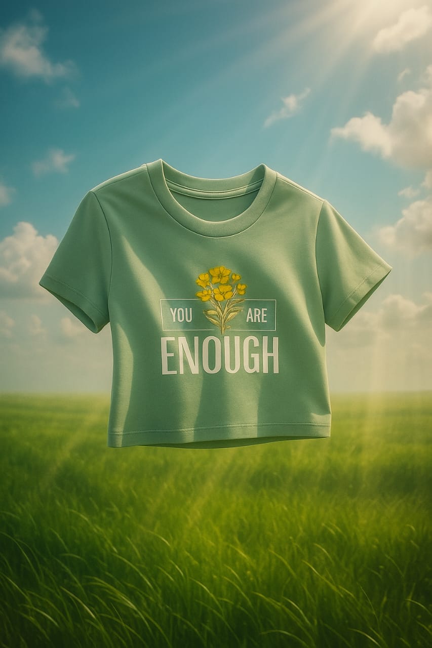 You are Enough Boxy Cropped Tshirts
