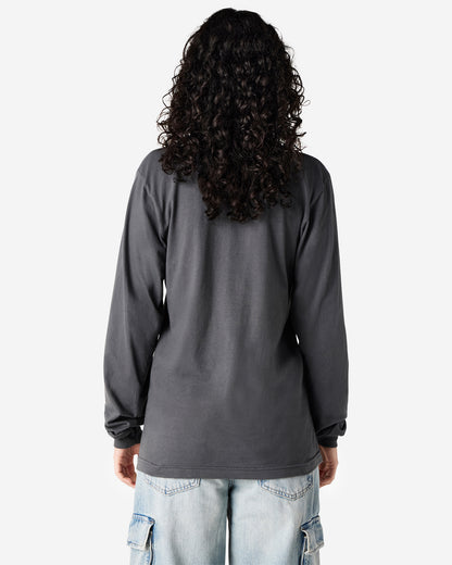 Unisex Relaxed Fit Long Sleeve Fine Jersey Cotton T-Shirt