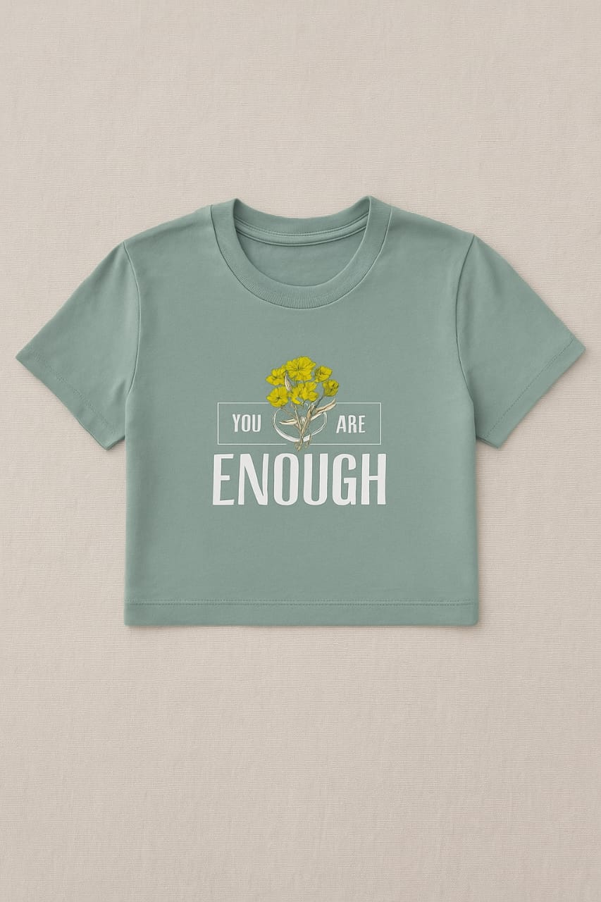 You are Enough Boxy Cropped Tshirts