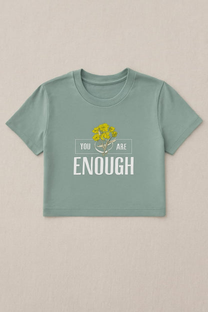 You are Enough Boxy Cropped Tshirts
