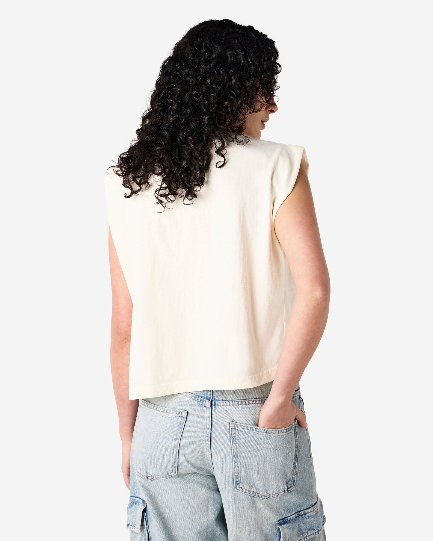 Women's Cropped Garment Dyed Muscle T-Shirt