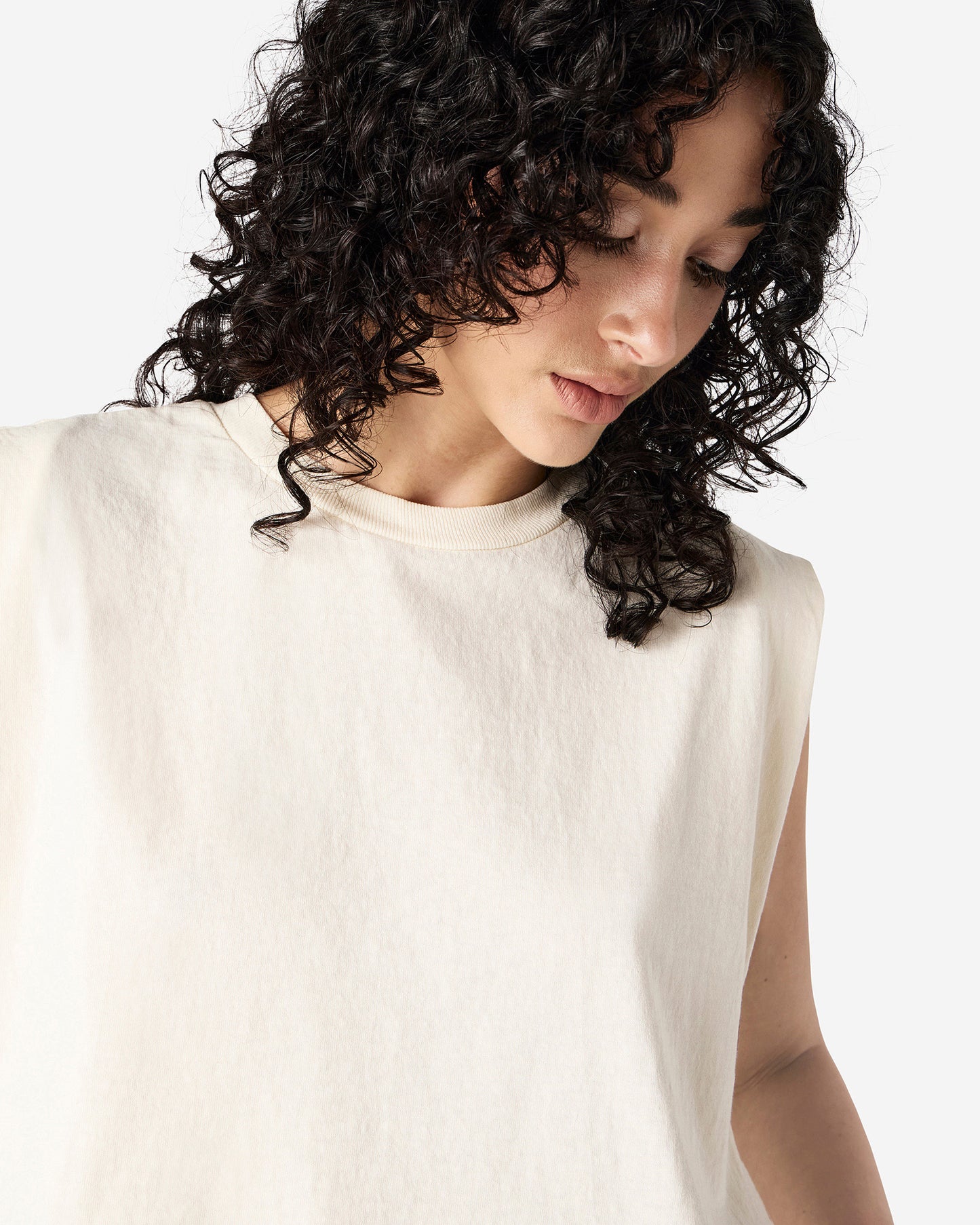 Women's Cropped Garment Dyed Muscle T-Shirt