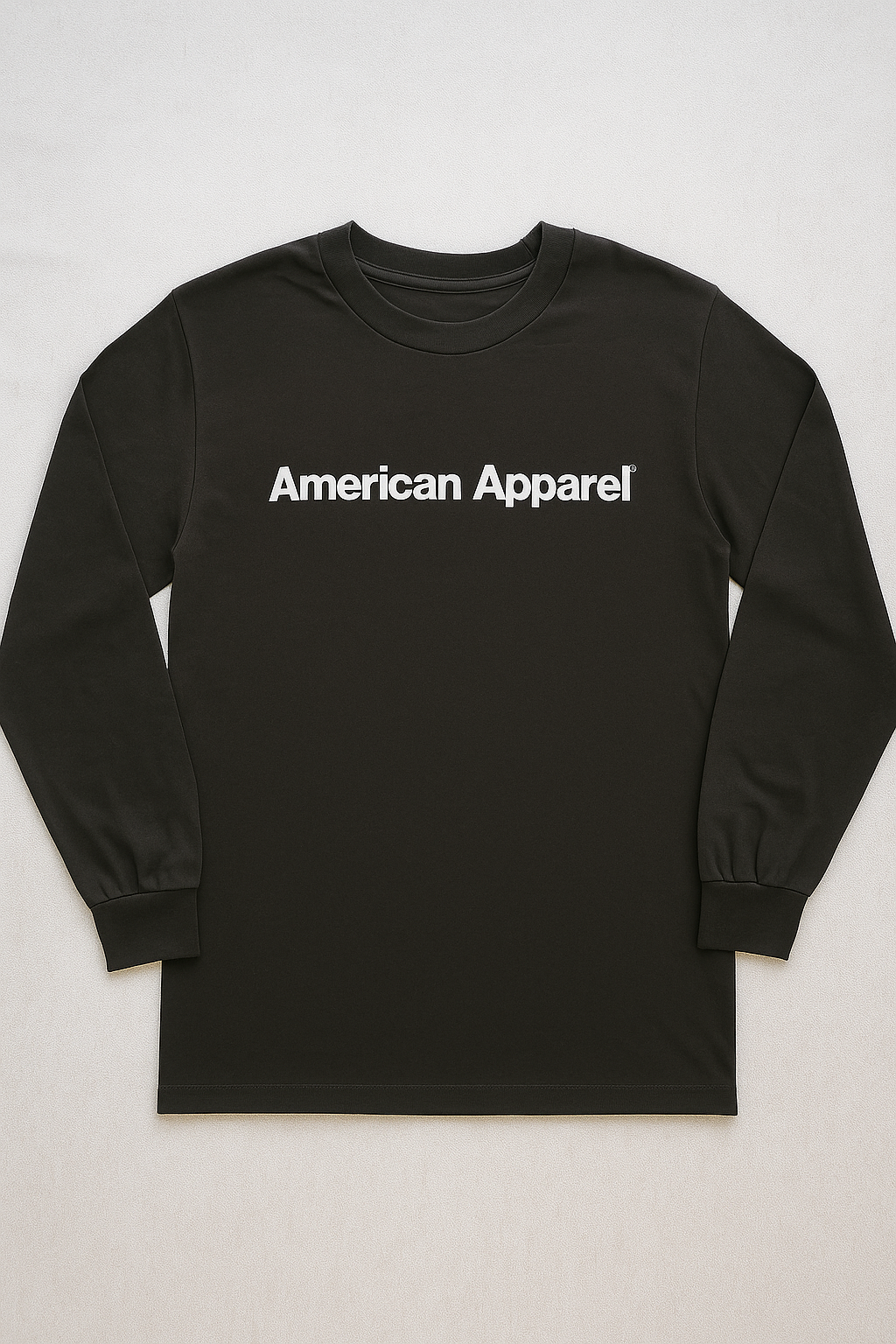 American Apparel Relaxed Fit Long Sleeve Fine Jersey Cotton T-Shirt