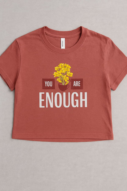 You are Enough Boxy Cropped Tshirts