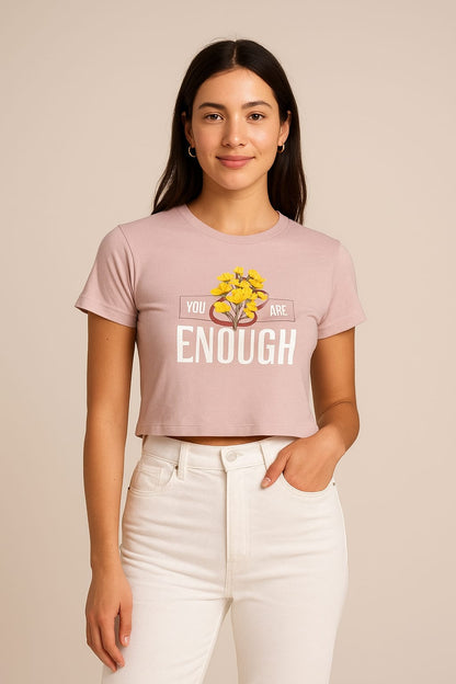 You are Enough Boxy Cropped Tshirts
