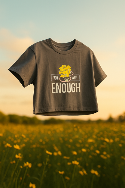 You are Enough Boxy Cropped Tshirts