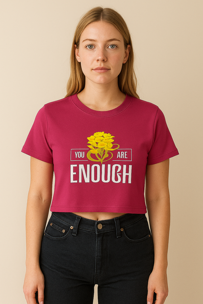You are Enough Boxy Cropped Tshirts