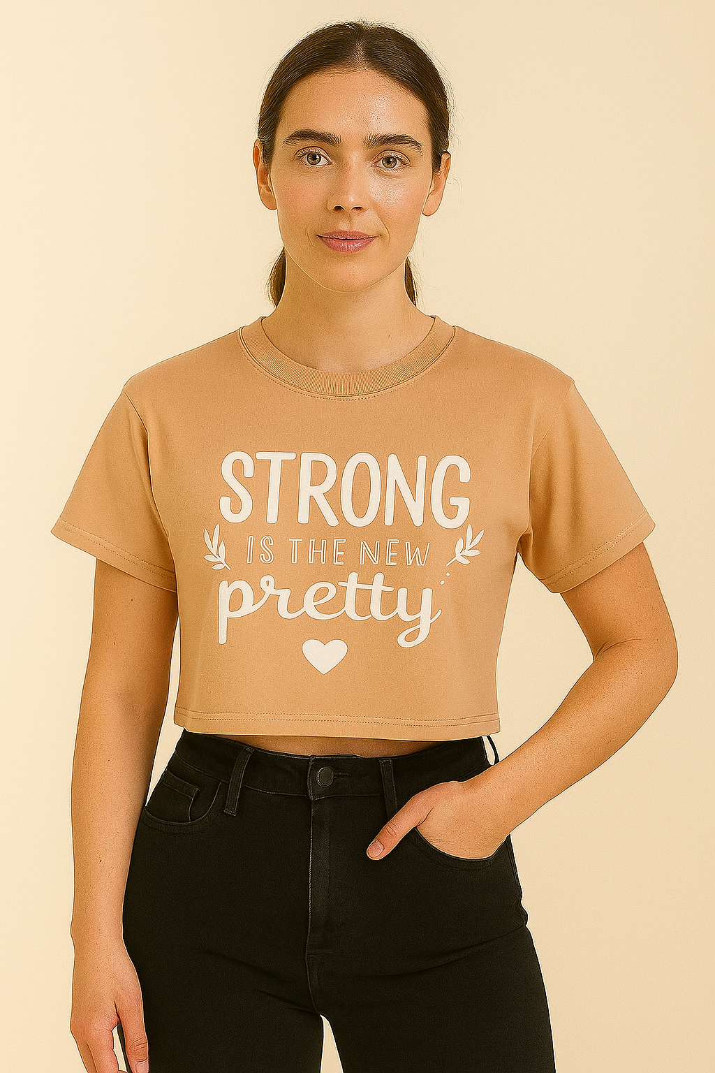 Strong is the new pretty Boxy Cropped Tees